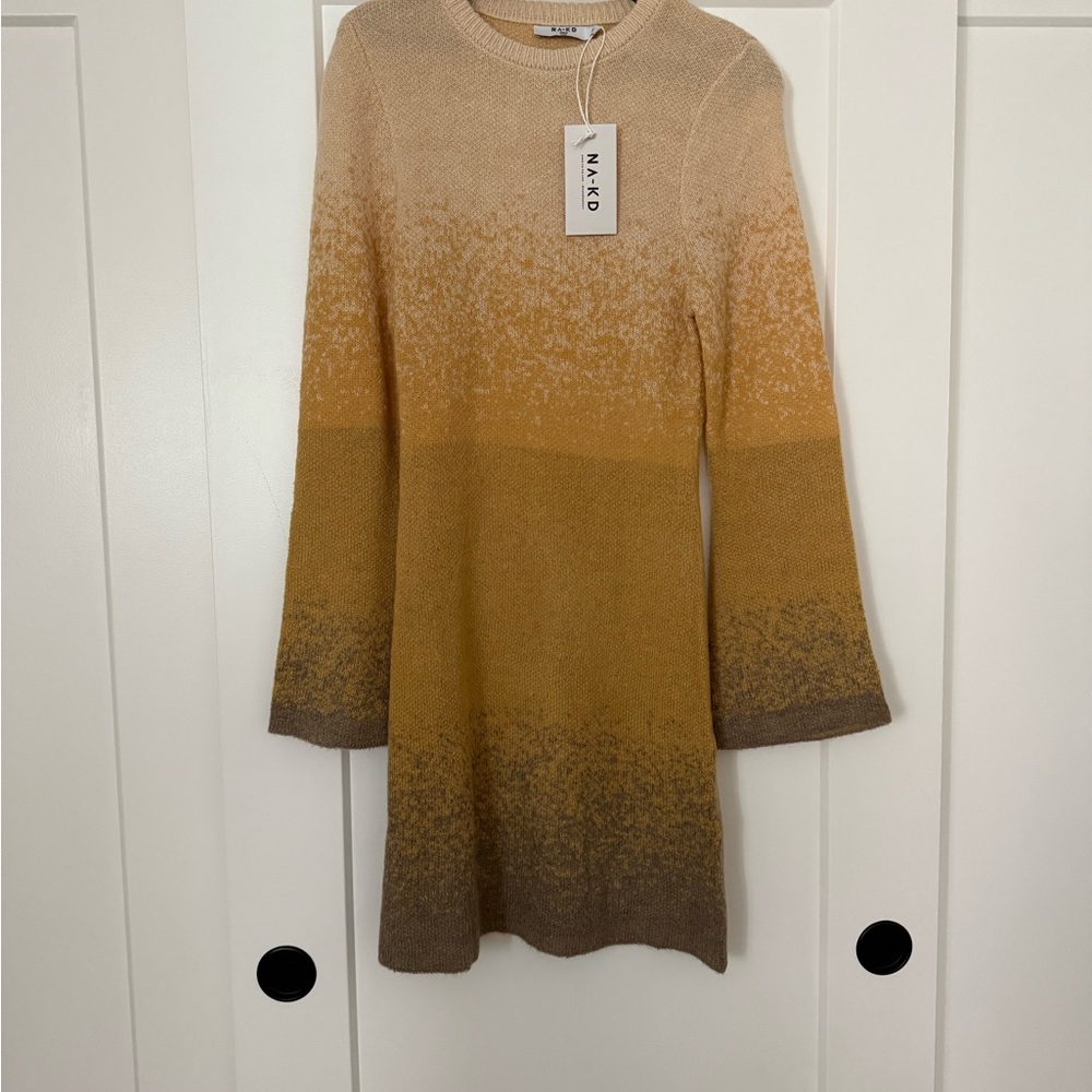 Women's Long Sleeve Dress - Beige